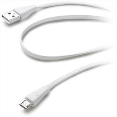 CELLULARLINE - Flat USB data cable-Bianco