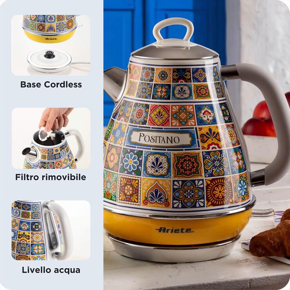 Immagine del prodotto ARIETE - 2869/0P Bollitore elettrico Positano-Multicolour,Yellow