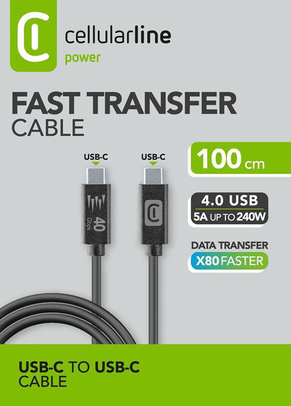 Immagine del prodotto CELLULARLINE - Cavo FAST TRANSFER-Black