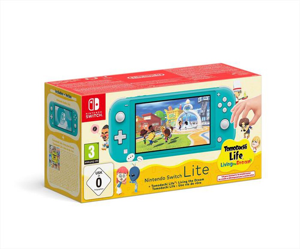 Immagine del prodotto NINTENDO - SWITCH LITE + TOMODACHI LIFE: UNA VITA DA SOGNO-Azzurro