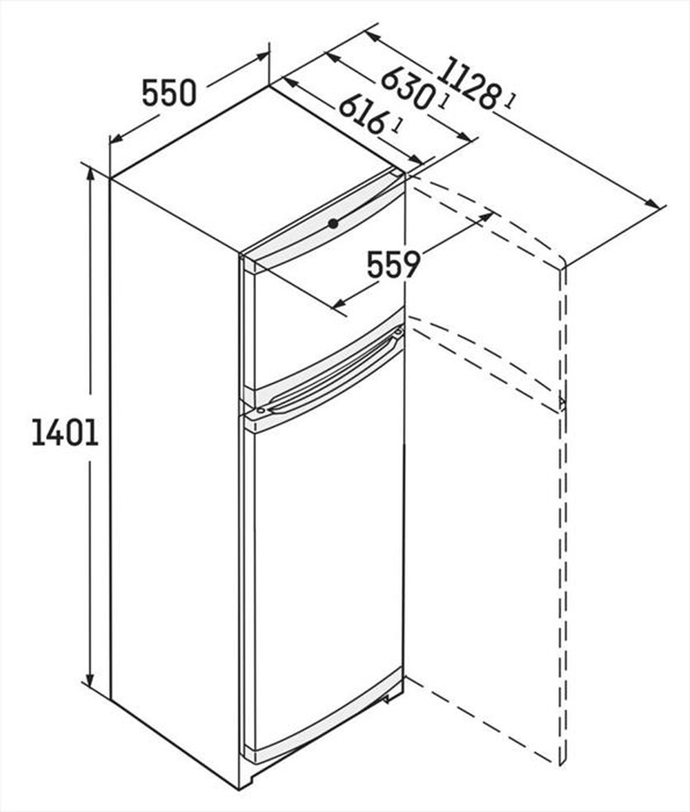 Immagine del prodotto LIEBHERR - Frigorifero 2 porte CTE 2531-26 Classe E 233 lt-Bianco