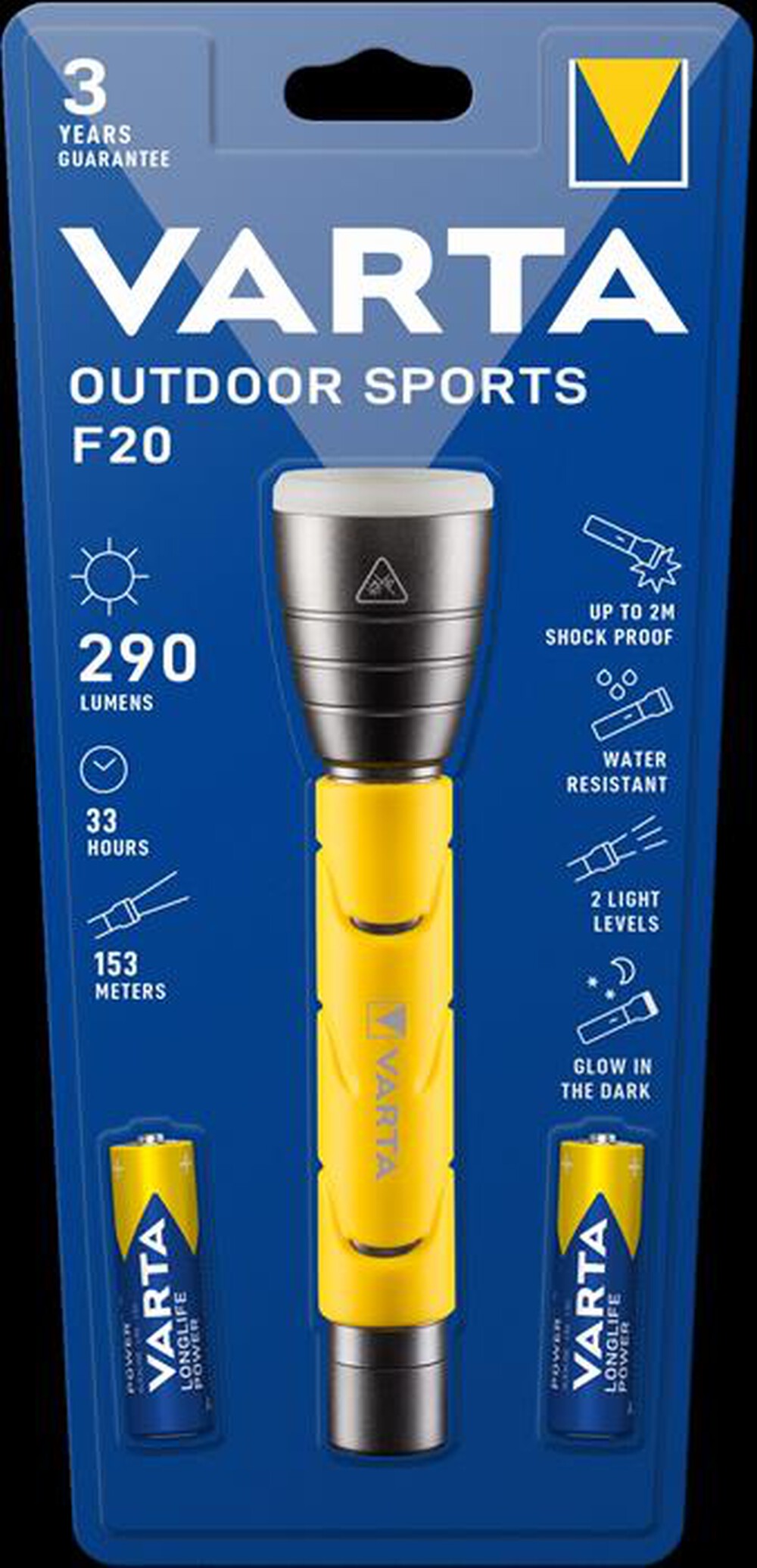 Immagine del prodotto VARTA - Torcia da outdoor o sport C/2 STILO HIGH ENERGY AA