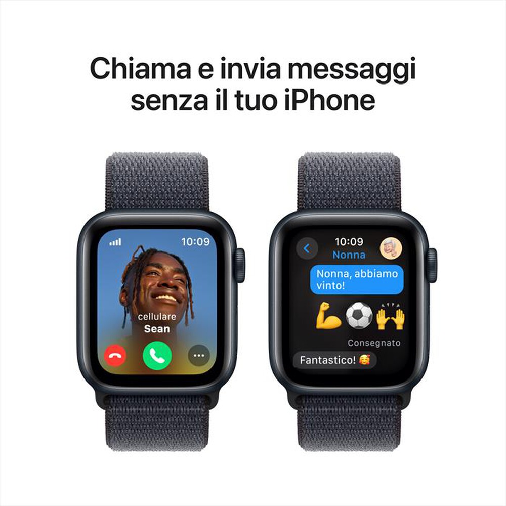 "APPLE - Watch SE GPS + Cellular 40mm Cassa Alluminio-Midnight - Sport Loop Ink"