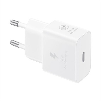 SAMSUNG - Caricabatterie usb-c 25 watt fast charger-Bianco,  SAMSUNG - Caricabatterie usb-c 25 watt fast charger-Bianco