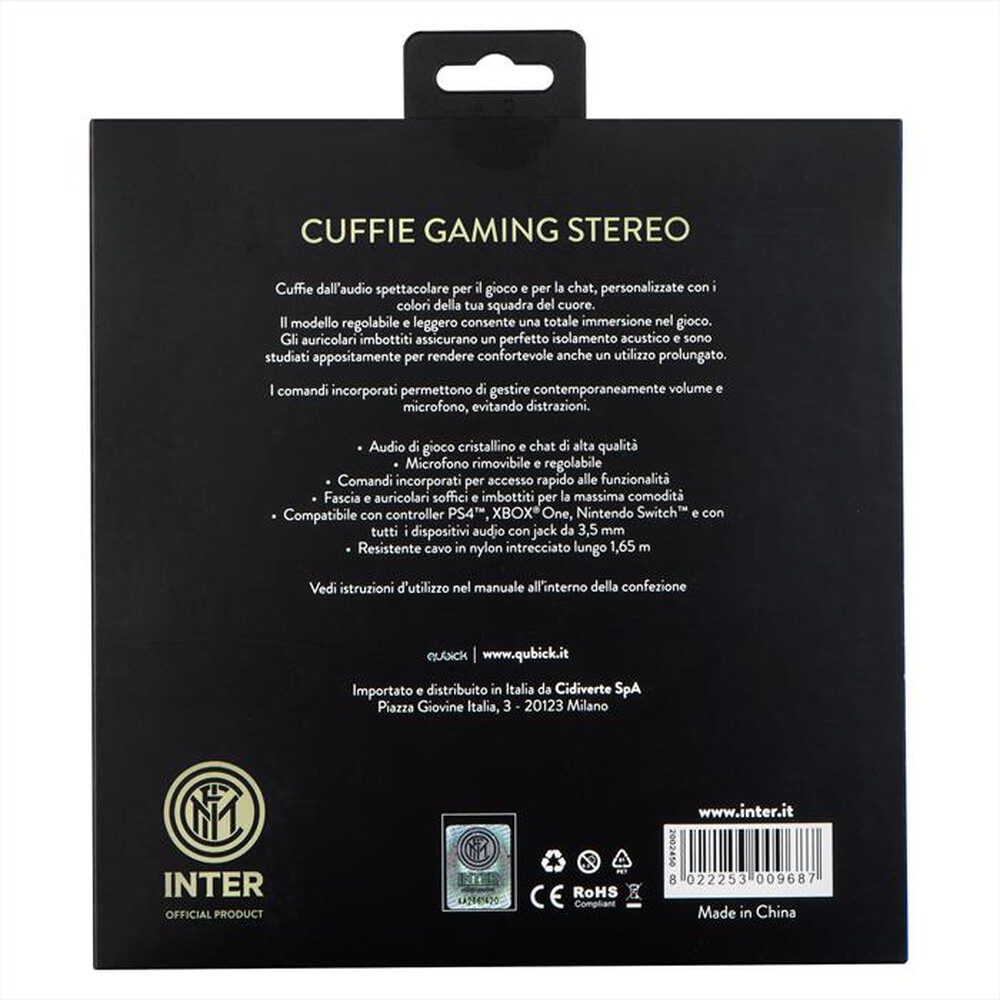Immagine del prodotto QUBICK - CUFFIE GAMING STEREO INTER