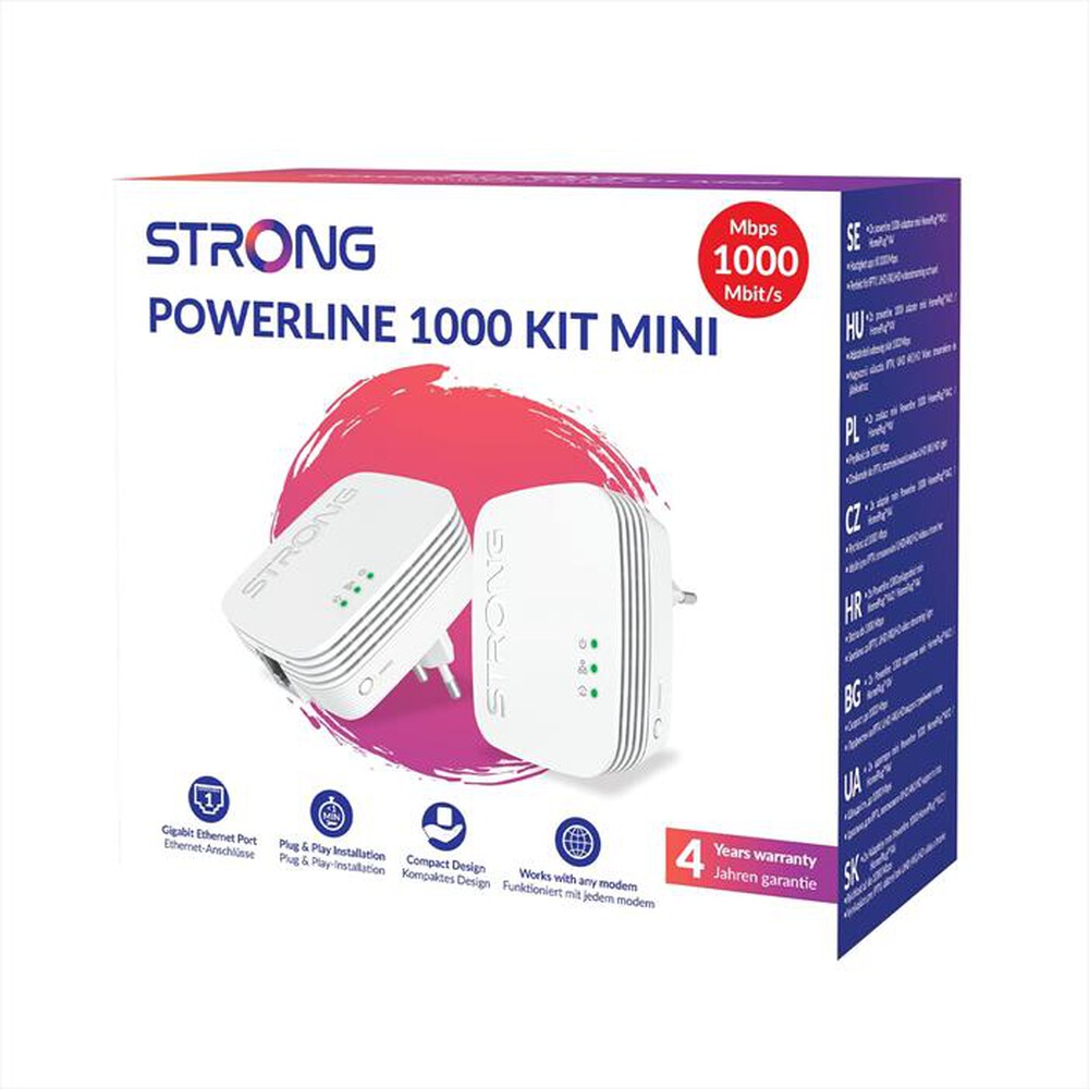 "STRONG - Powerline due pezzi POWERL1000DUOMINI-bianco"