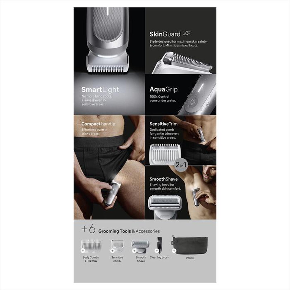 "BRAUN - Rasoio BG 7550-GRIGIO"