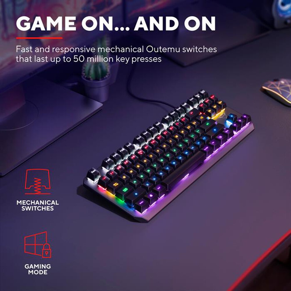 "TRUST - GXT834 CALLAZ TKL KEYBOARD IT-Black/RGB"
