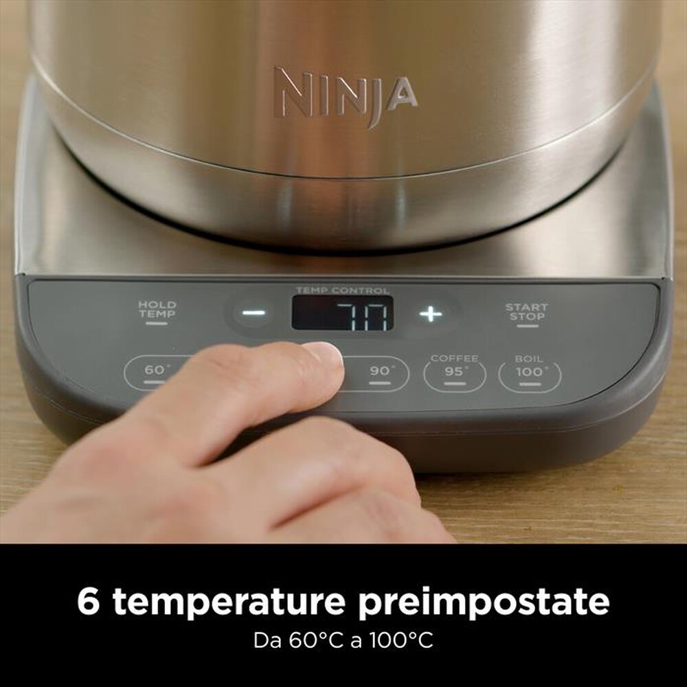 "NINJA - Bollitore KT201EU PRECISION TEMP. ELECTRIC KETTLE-ACCIAIO"
