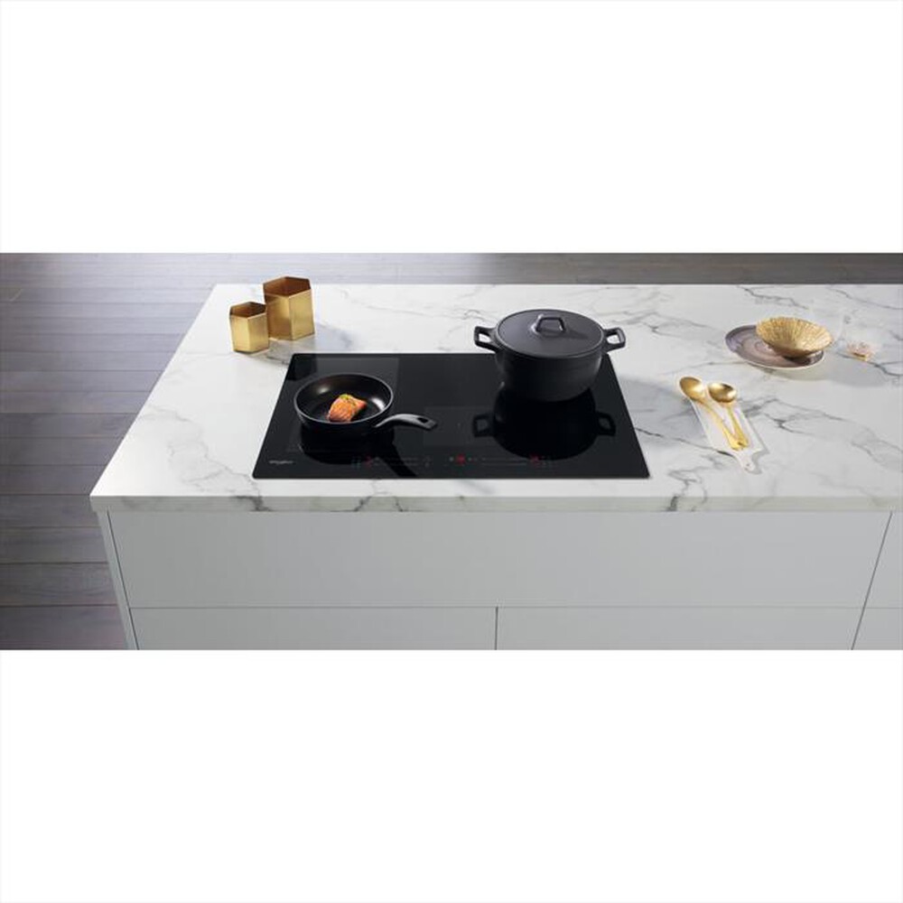 "WHIRLPOOL - Piano induzione WF S0377 NE/IXL HOB WP 77 cm-Nero"