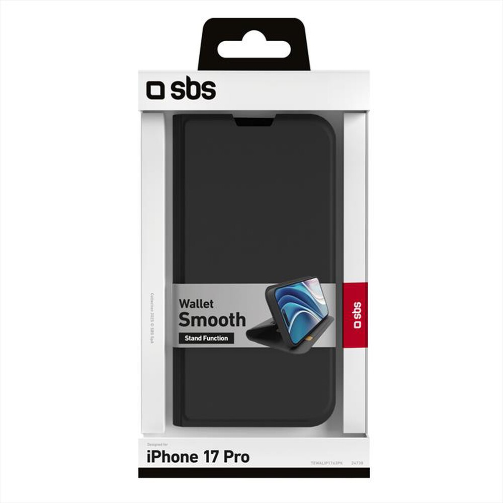 Immagine del prodotto SBS - Cover Wallet smooth per iPhone 17 Pro-Nero