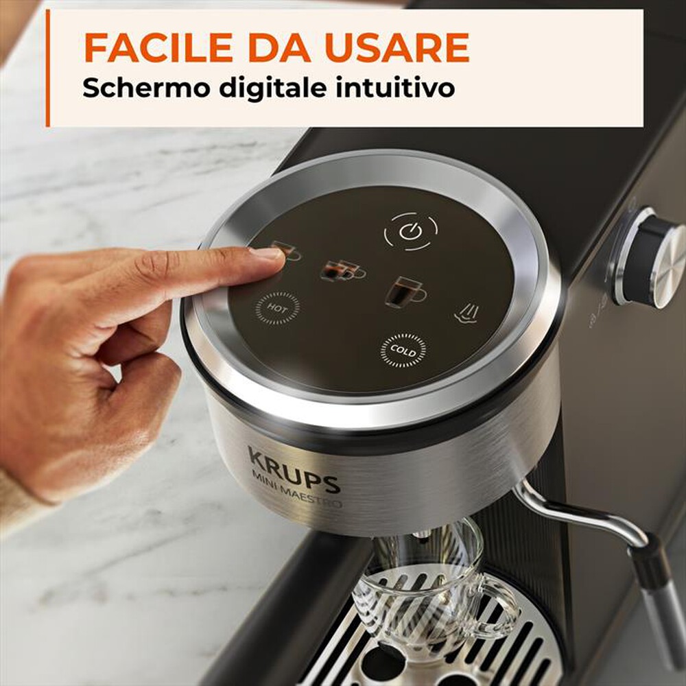 Immagine del prodotto KRUPS - Macchina per caff&egrave; espresso Mini Maestro XP350DE0-Nero/Inox
