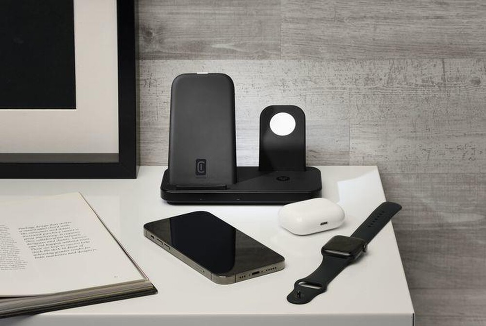 Immagine del prodotto CELLULARLINE - Trio wireless charger WIRELESS3IN1IPHK-Nero