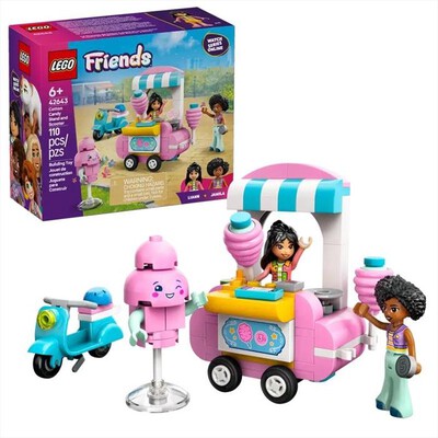 LEGO - FRIENDS Bancarella zucchero filato e scooter-42643-Multicolore
