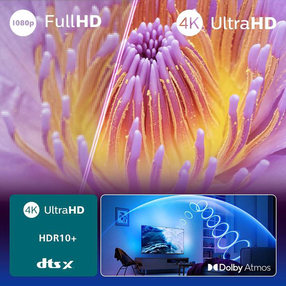 Immagine del prodotto PHILIPS - Smart TV Ambilight LED 4K 55" 55PUS8010-Black