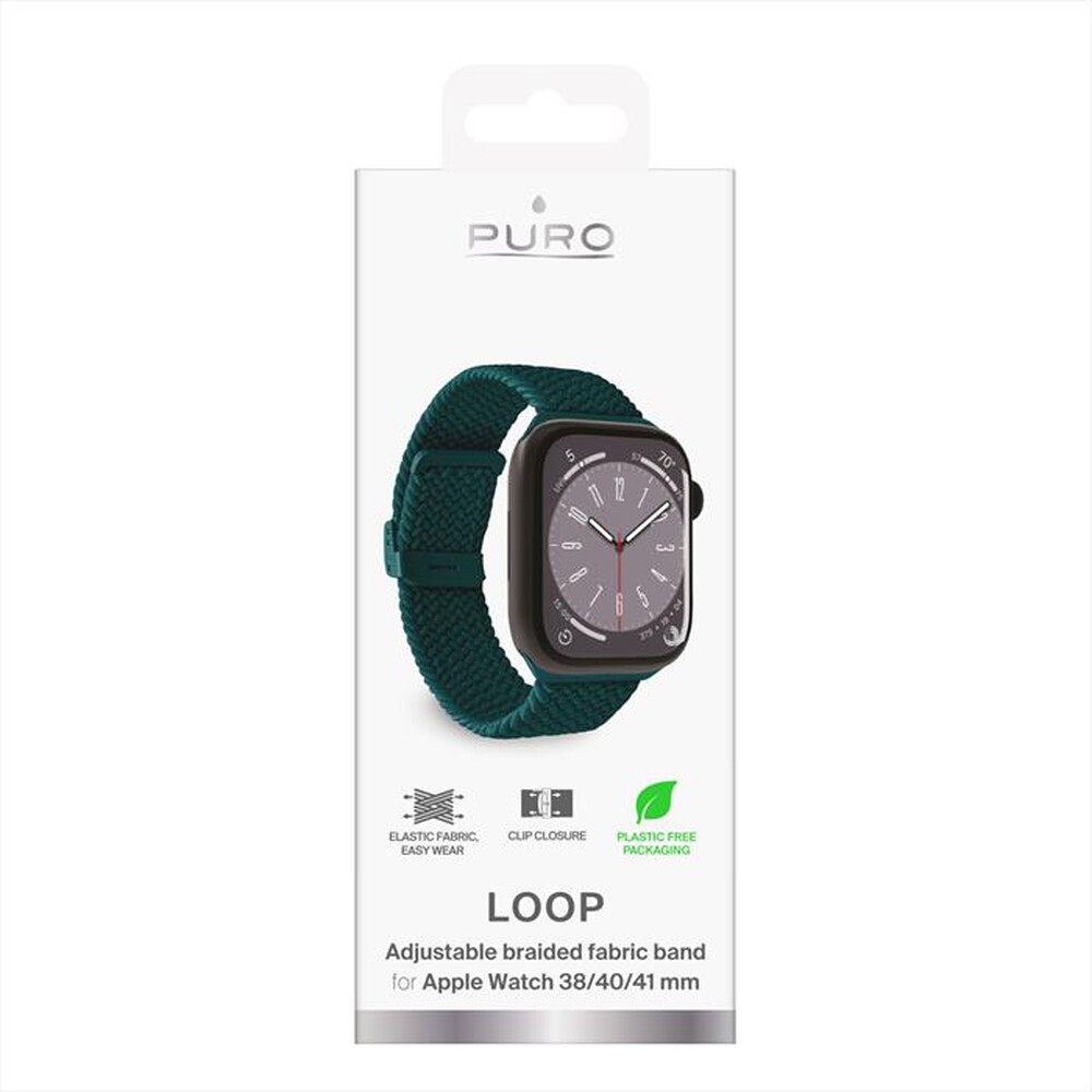 Immagine del prodotto PURO - Cinturino LOOP Apple Watch 38/40/41mm/serie 10 42m-Verde Scuro