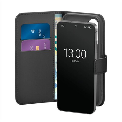 PURO - Cover booklet PUSGS25BOOKC8BLK Samsung Galaxy S25-Nero