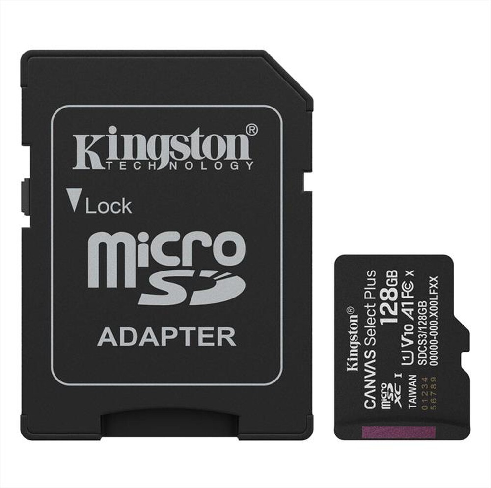 Immagine del prodotto KINGSTON - Memoria microSD Canvas Select Plus SDCS3/128GB-Nero
