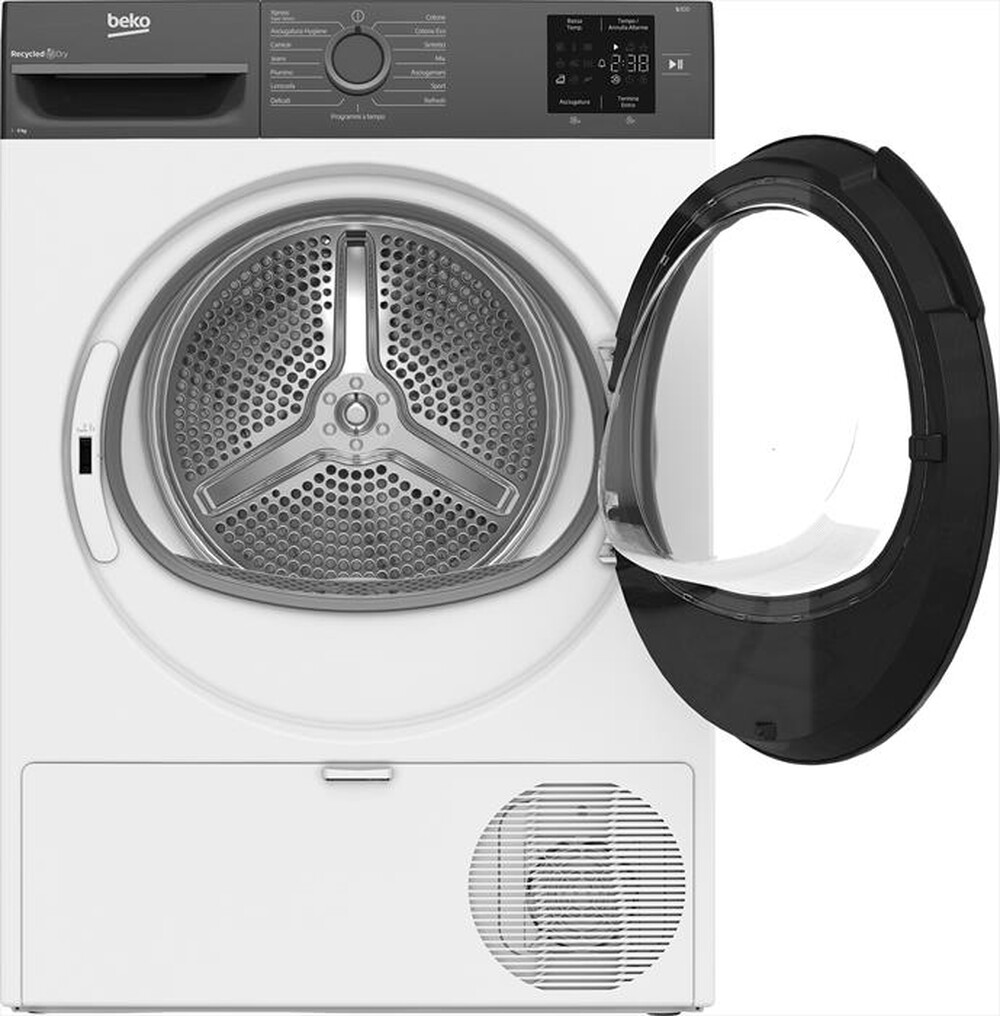 Immagine del prodotto BEKO - Asciugatrice BMTEU93EA 9 Kg Classe D-Grigio, Bianco