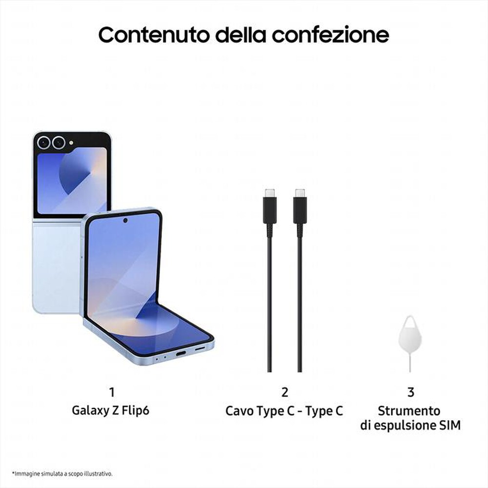Immagine del prodotto SAMSUNG - Galaxy Z Flip6 12+256GB-Blue