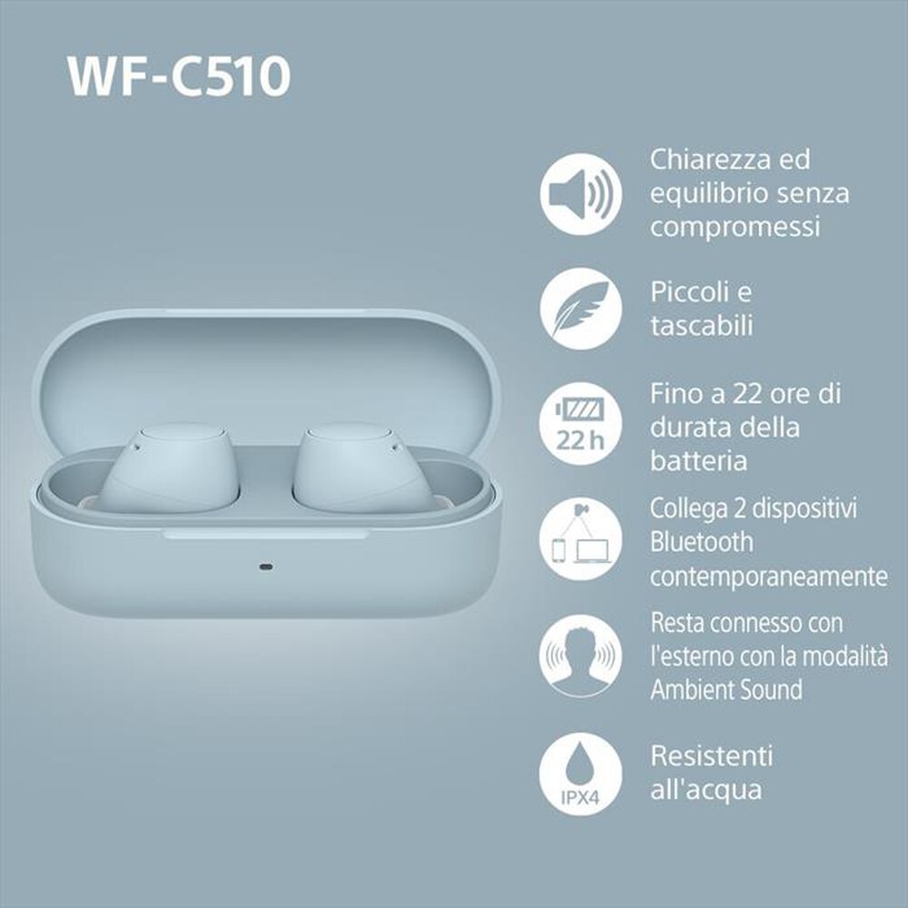 "SONY - Auricolari Bluetooth WFC510L.CE7-Blu"