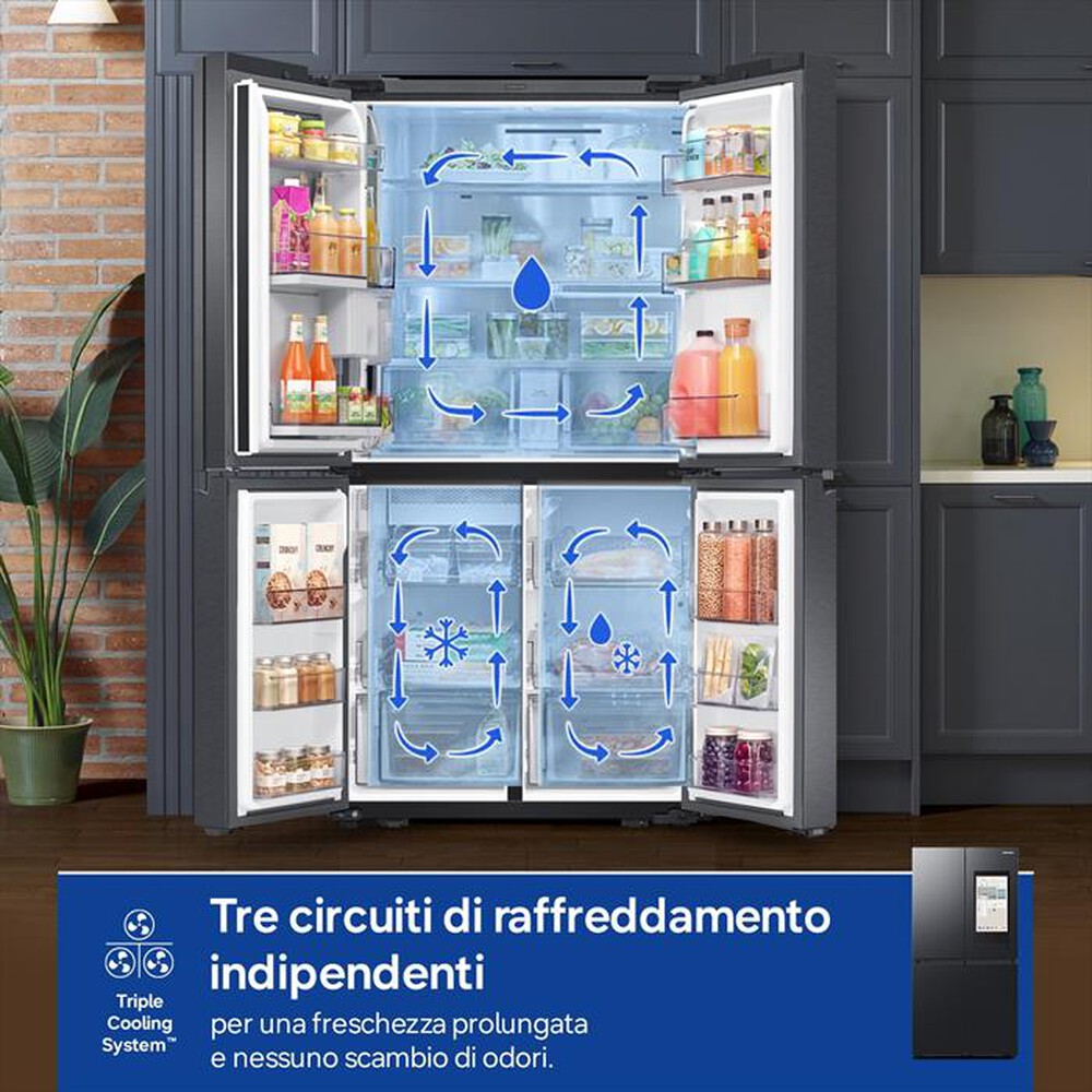 Immagine del prodotto SAMSUNG - Frigorifero 4 porte RF65DG9H0EB1EF Classe E 637 lt-Antracite