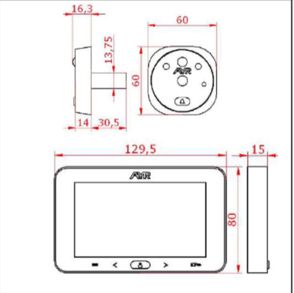 "AYR - DIGITAL DOOR VIEWER 759-SILVER"