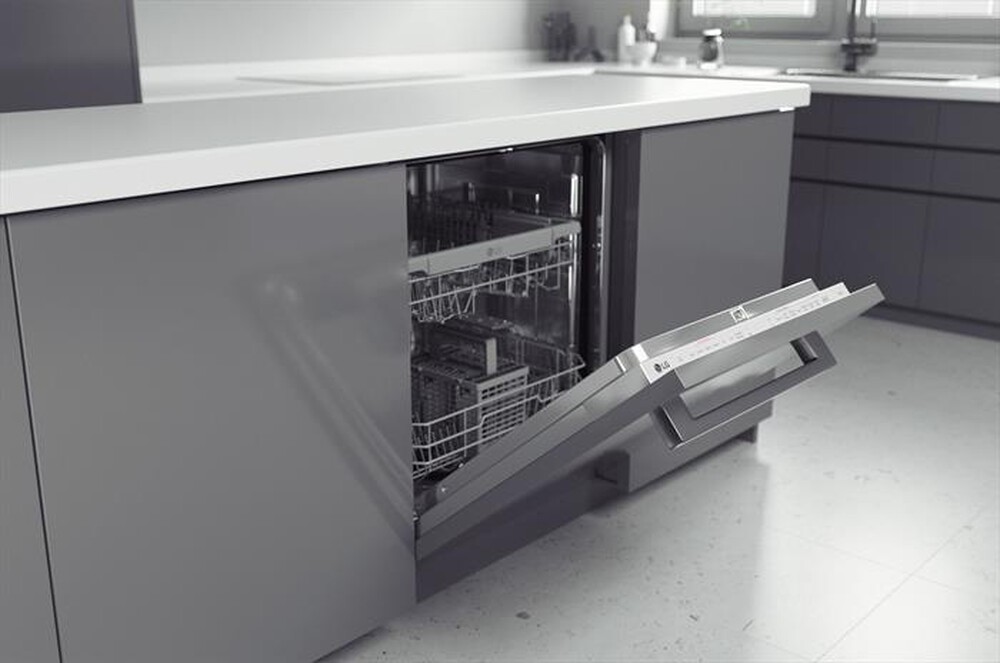 "LG - Lavastoviglie QUADWASH DB242TX Classe D 14 coperti-Acciaio inossidabile"