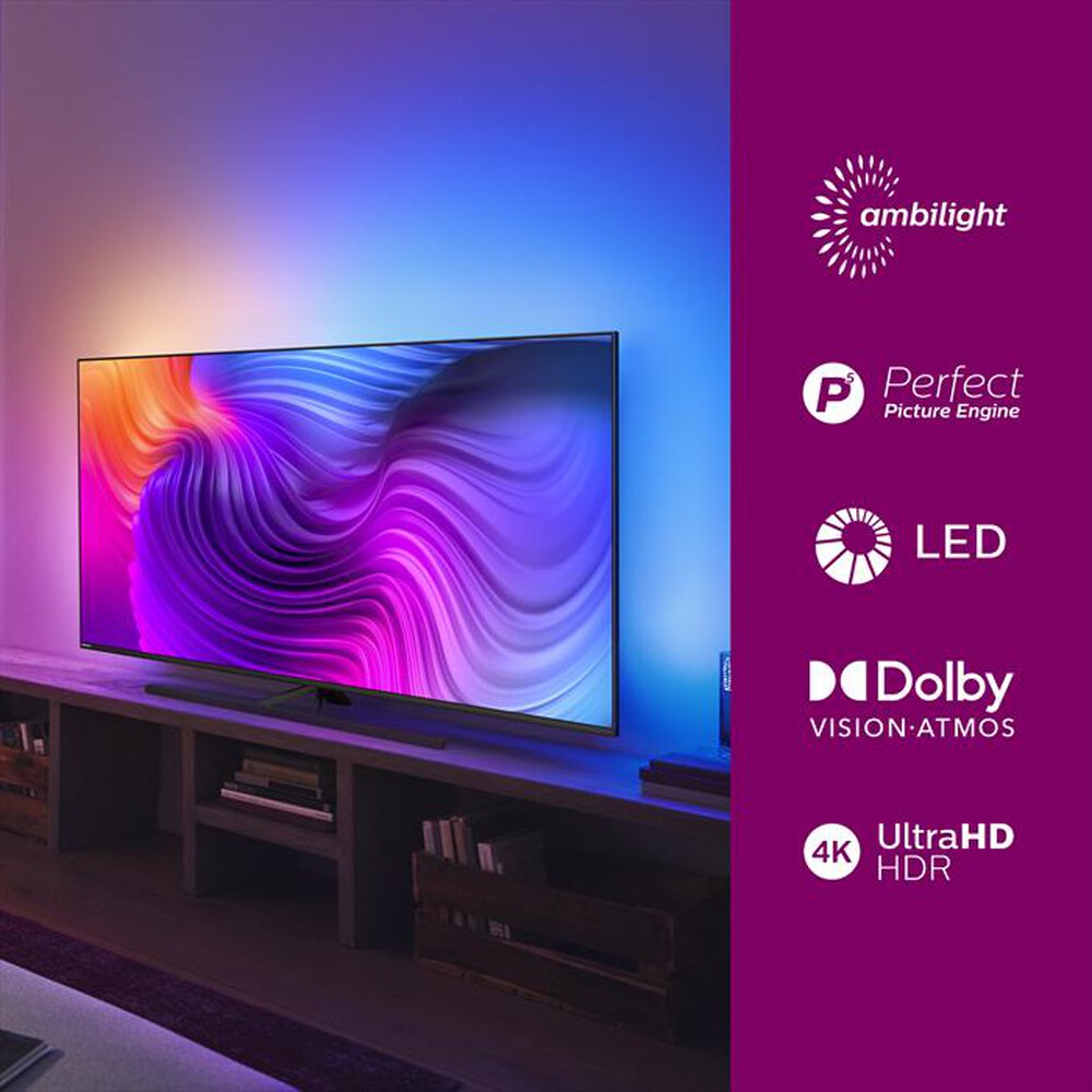 "PHILIPS - Smart TV AMBILIGHT THE ONE UHD 4K 50\" 50PUS8556/12-Antracite"