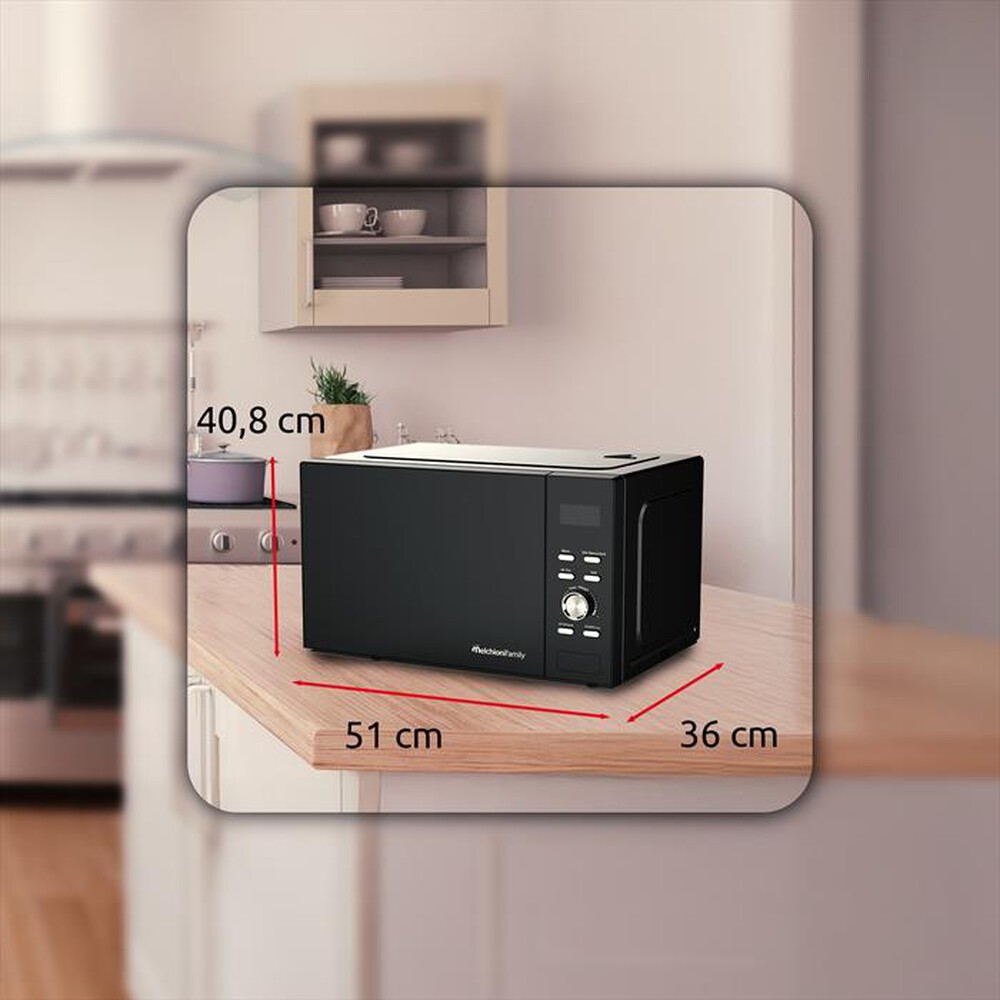Immagine del prodotto MELCHIONI FAMILY - Friggitrice ad aria e microonde GOLIA-Nero / Metallo