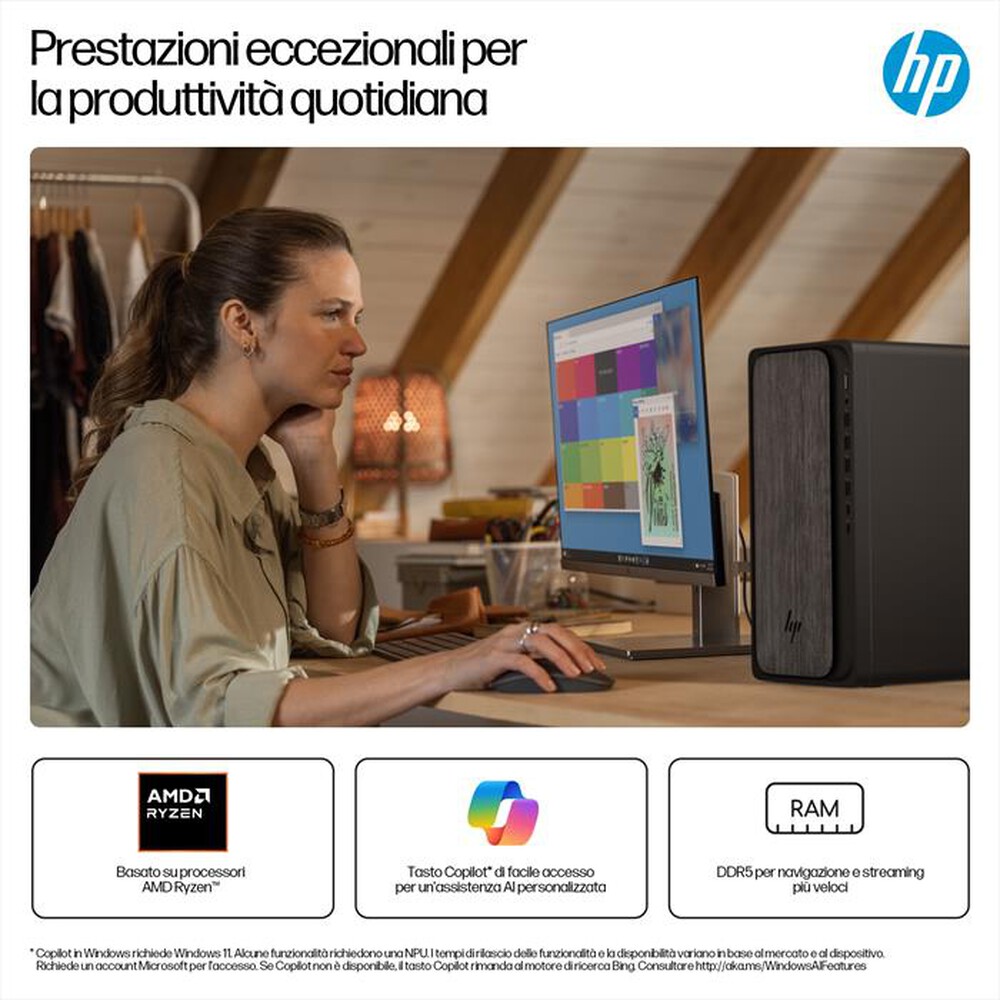 Immagine del prodotto HP - PC Desktop OMNIDESK M02-0044NL-Gray Wood
