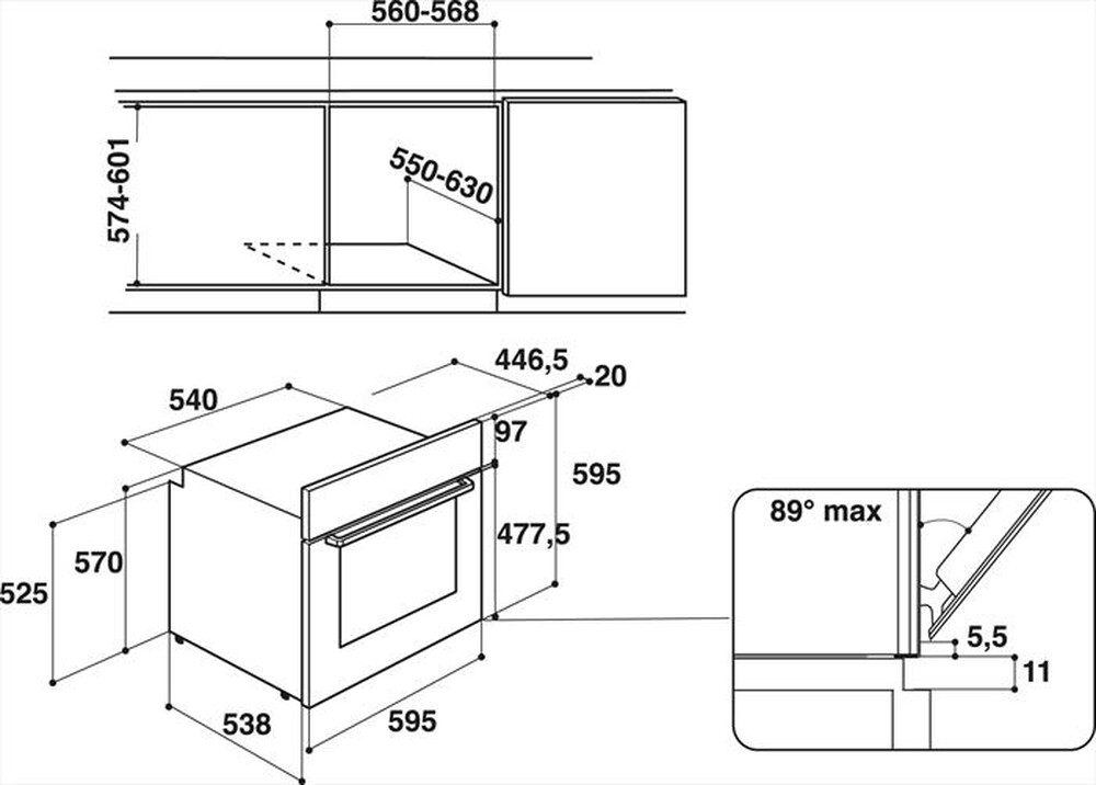 Immagine del prodotto HOTPOINT ARISTON - Forno incasso elettrico FA2 840 P IX HA Classe A+-Inox