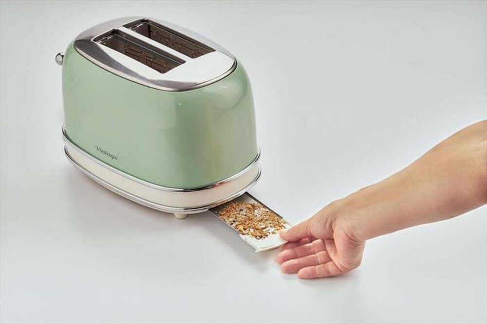 "ARIETE - 155 Tostapane 2 Fette con Pinze Vintage-verde"