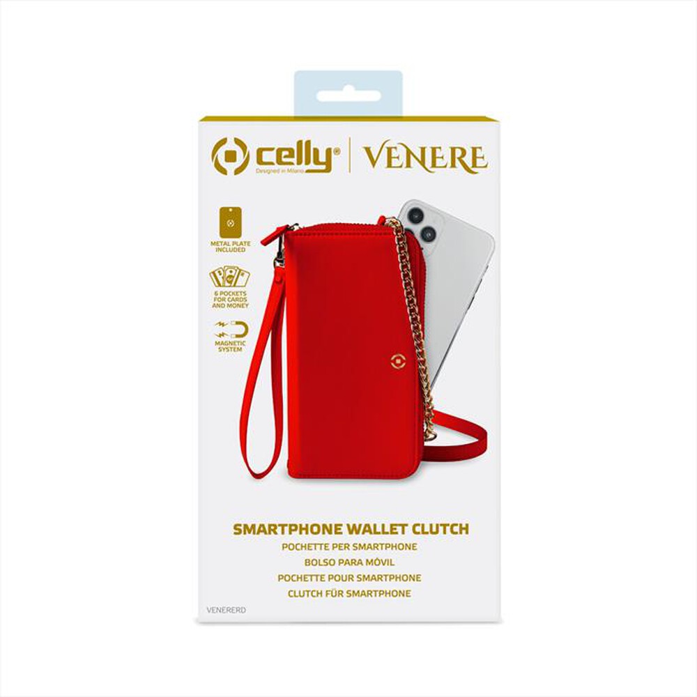 "CELLY - VENERERD - POCHETTE VENERE FINO A 6.5 B-ROSSO/SIMILPELLE"