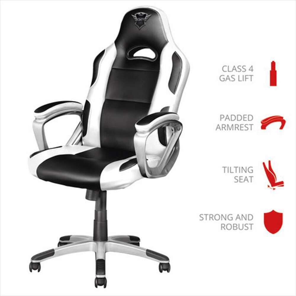 "TRUST - Sedia gaming GXT705W RYON CHAIR-White"