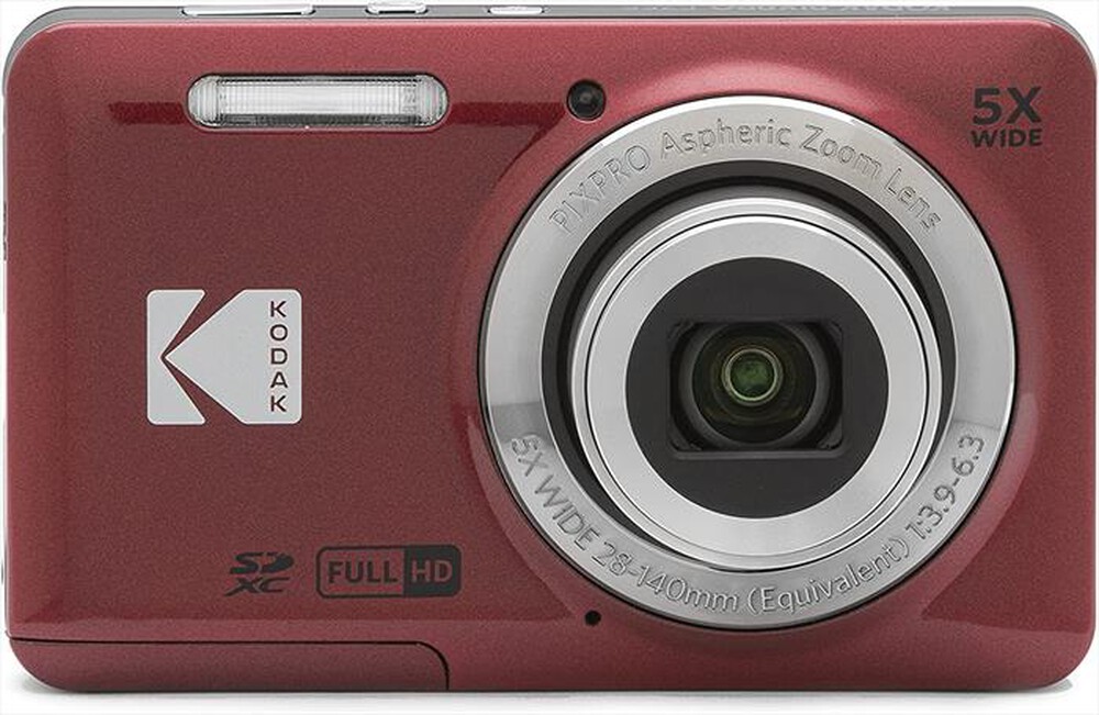 "KODAK - Fotocamera compatta FZ55 R-Rosso"