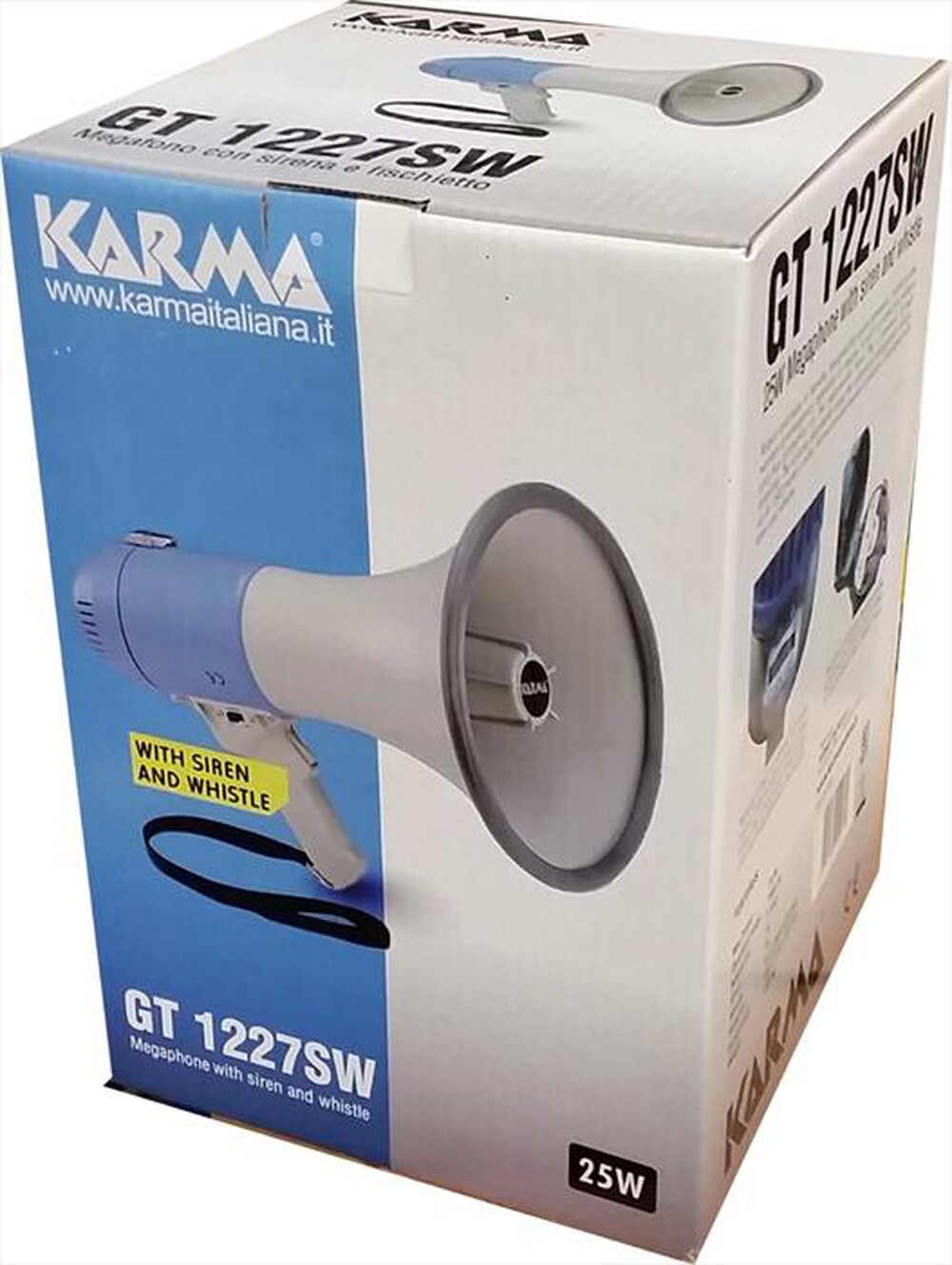 "KARMA - Megafono GT 1227SW-Grigio e azzurro"
