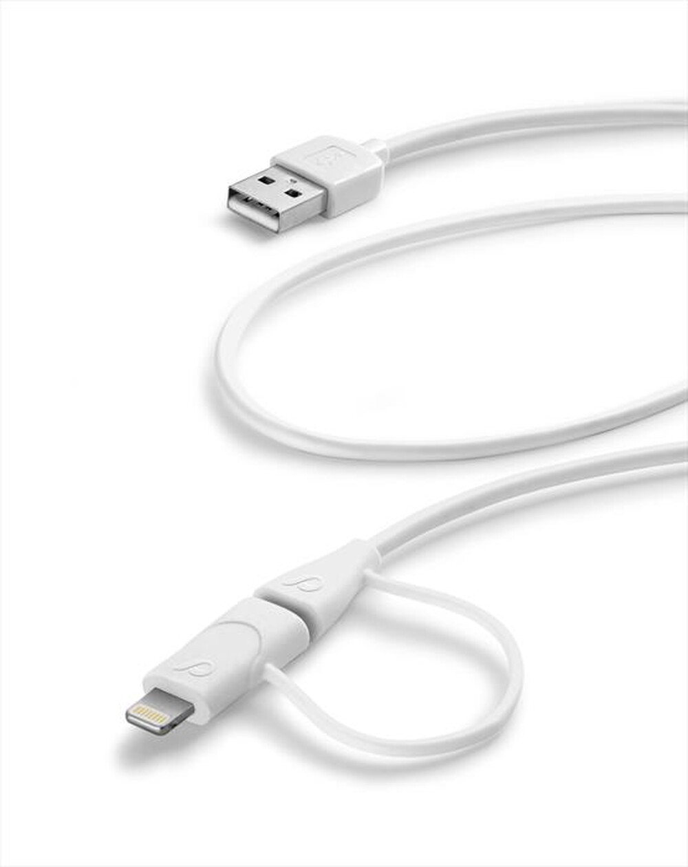 "CELLULARLINE - USB Data Cable Dual For iPhone 5s/5c/5-Bianco"