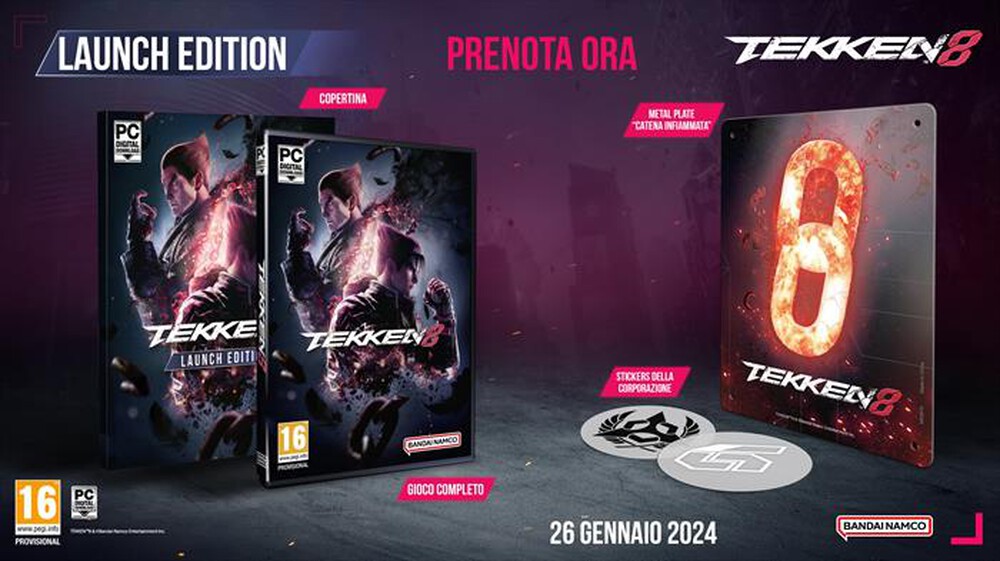 Immagine del prodotto NAMCO - TEKKEN 8 LAUNCH LIMITED EDITION (DAY 1 ED) PC