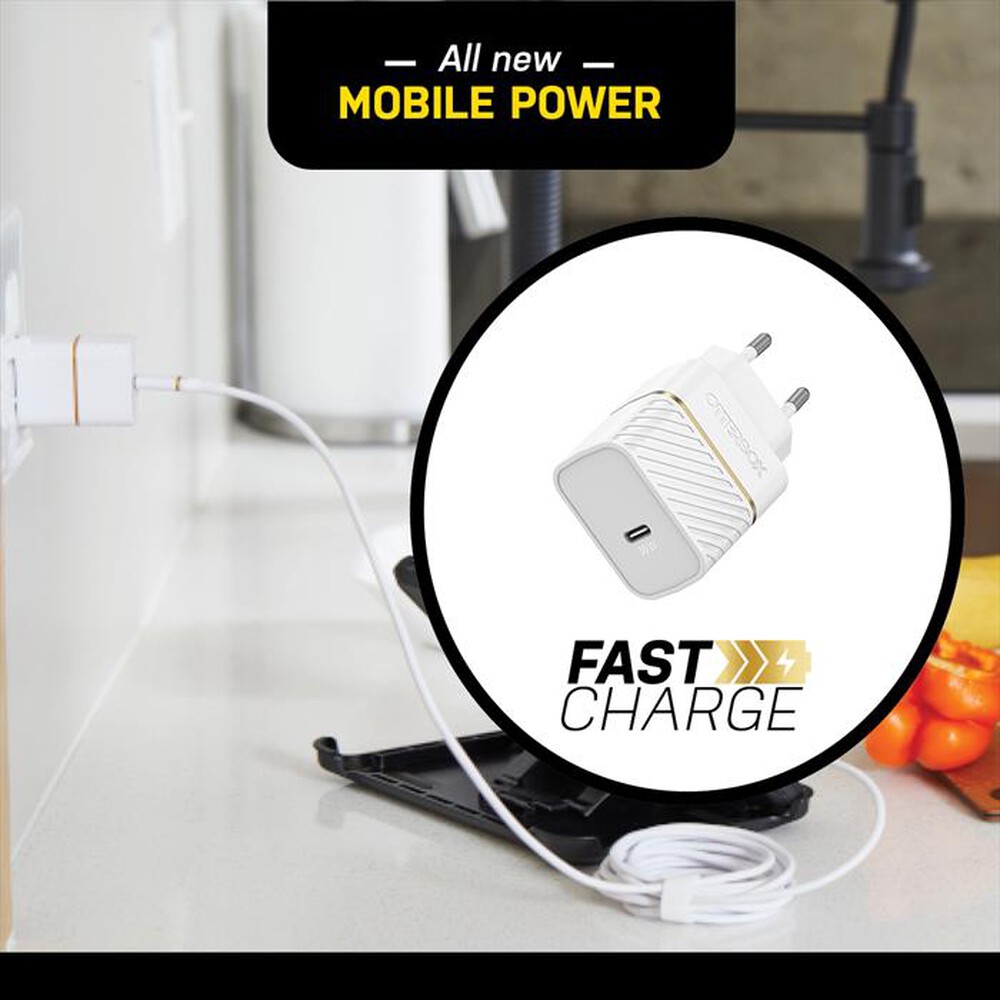 "OTTERBOX - CARICATORE DA MURO USB-C 30W-Bianco"