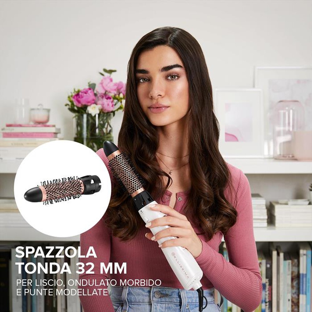 "BELLISSIMA IMETEC - MODELLATORE AD ARIA GH 18 1000-Nero, Rose Gold, Bianco"
