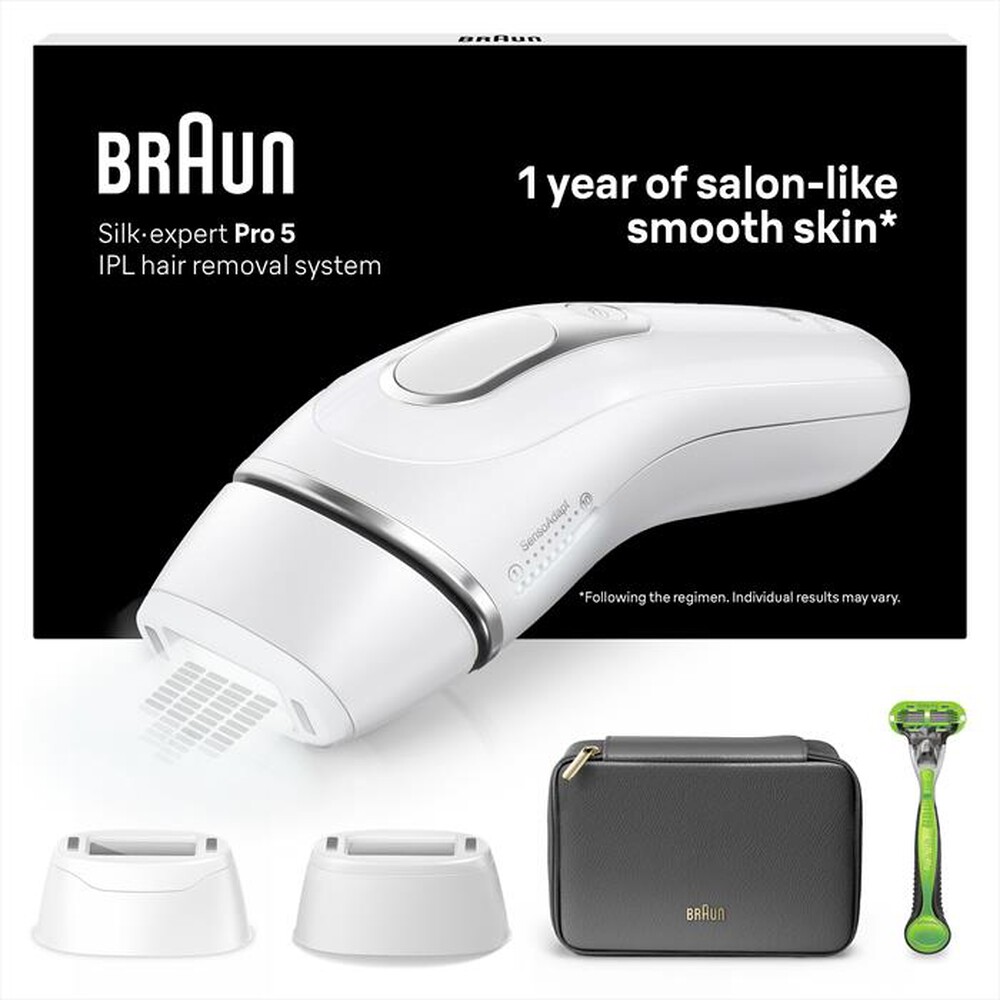 "BRAUN - LUCE PULSATA PL5145-BIANCO/ARGENTO"