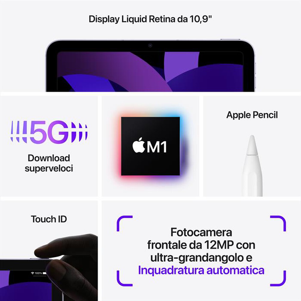 "APPLE - iPad Air 10.9'' WI-FI + CELLULAR 256GB-Galassia"