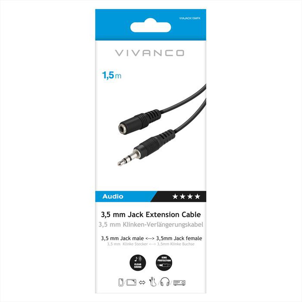 Immagine del prodotto SBS - Audio extension 3,5mm plug <-> 3,5mm socket-Nero