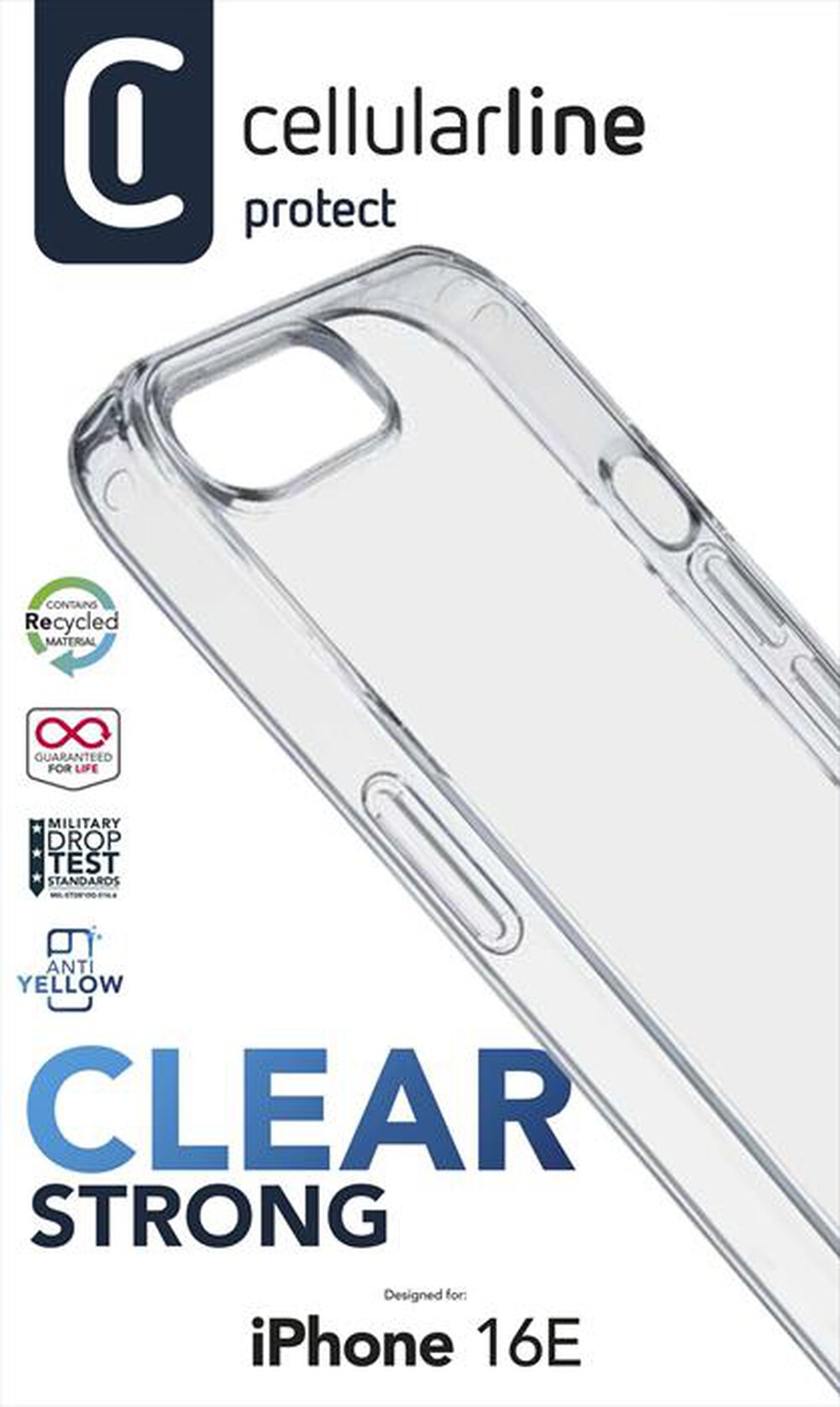 "CELLULARLINE - Cover CLEAR STRONG - IPHONE SE (2025)-Transparent"