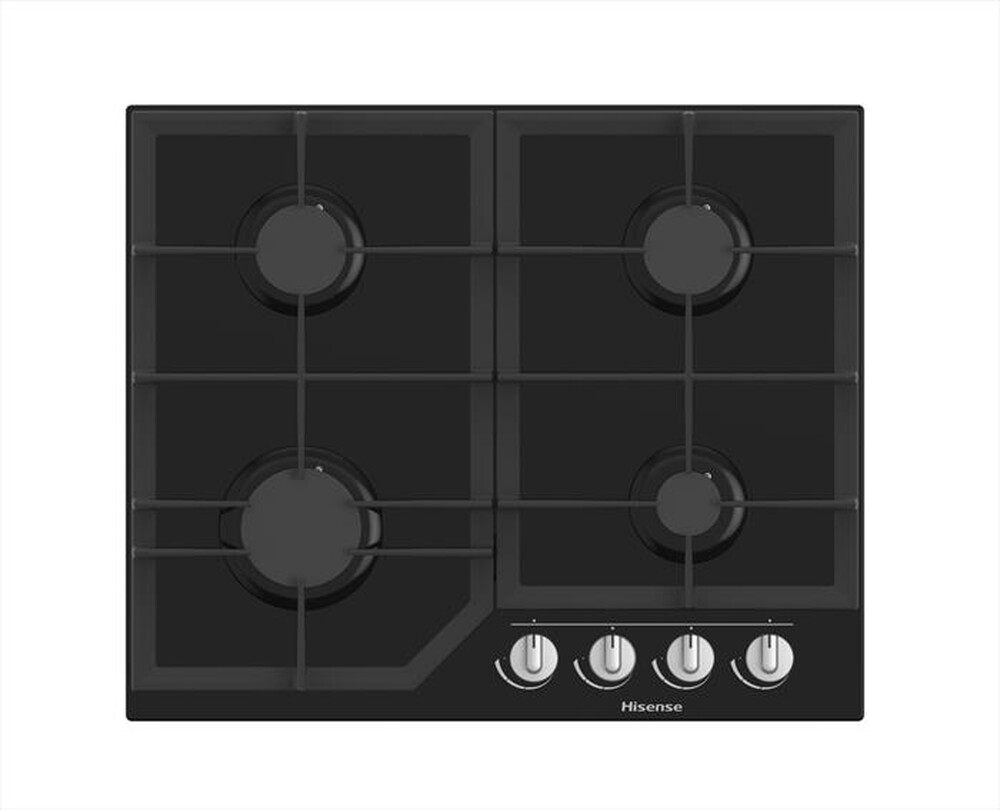 "HISENSE - Piano cottura a gas GG643B 60 cm-Vetro nero"