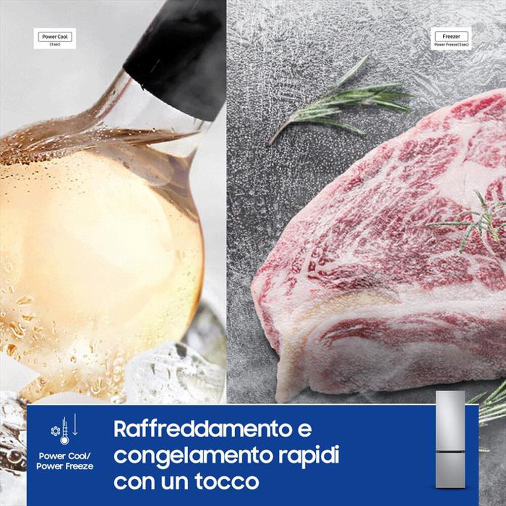 "SAMSUNG - Frigorifero combinato RB38C607AS9/EF Classe A-METAL INOX"