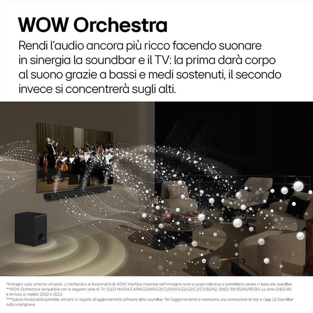 Immagine del prodotto LG - Soundbar + subwoofer S70TY-Nero