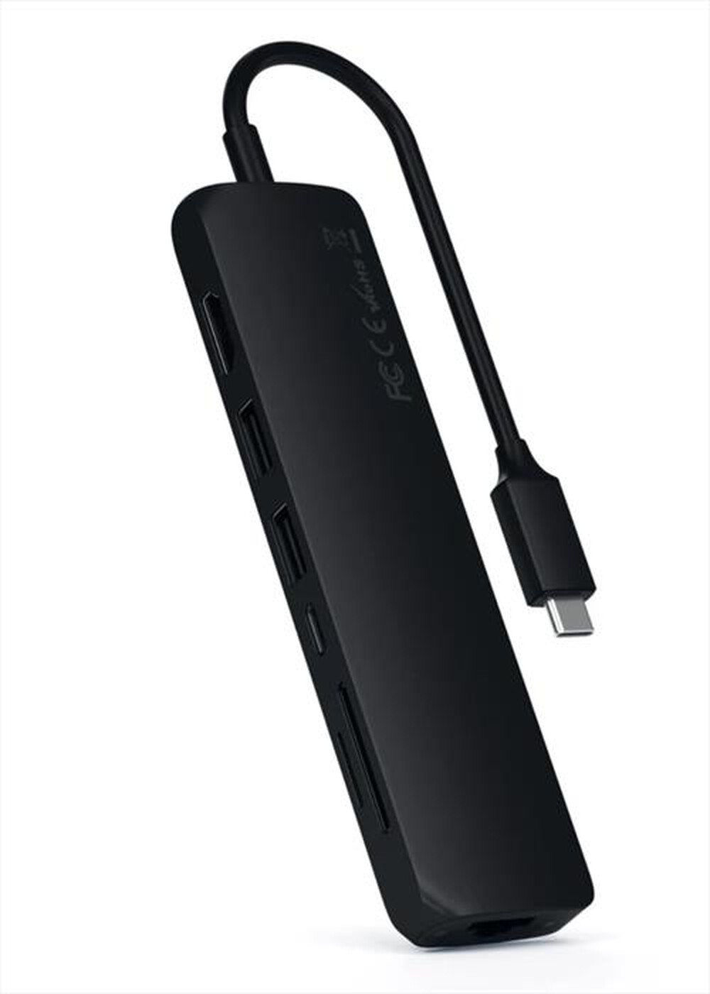 "SATECHI - HUB SLIM USB-C MULTIPORTA CON ADATTATORE ETHERNET-nero"