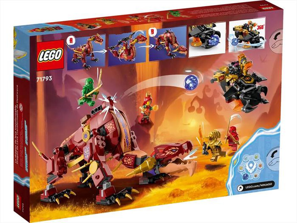 "LEGO - NINJAGO Dragone di Lava Transformer Heatwave-71793"